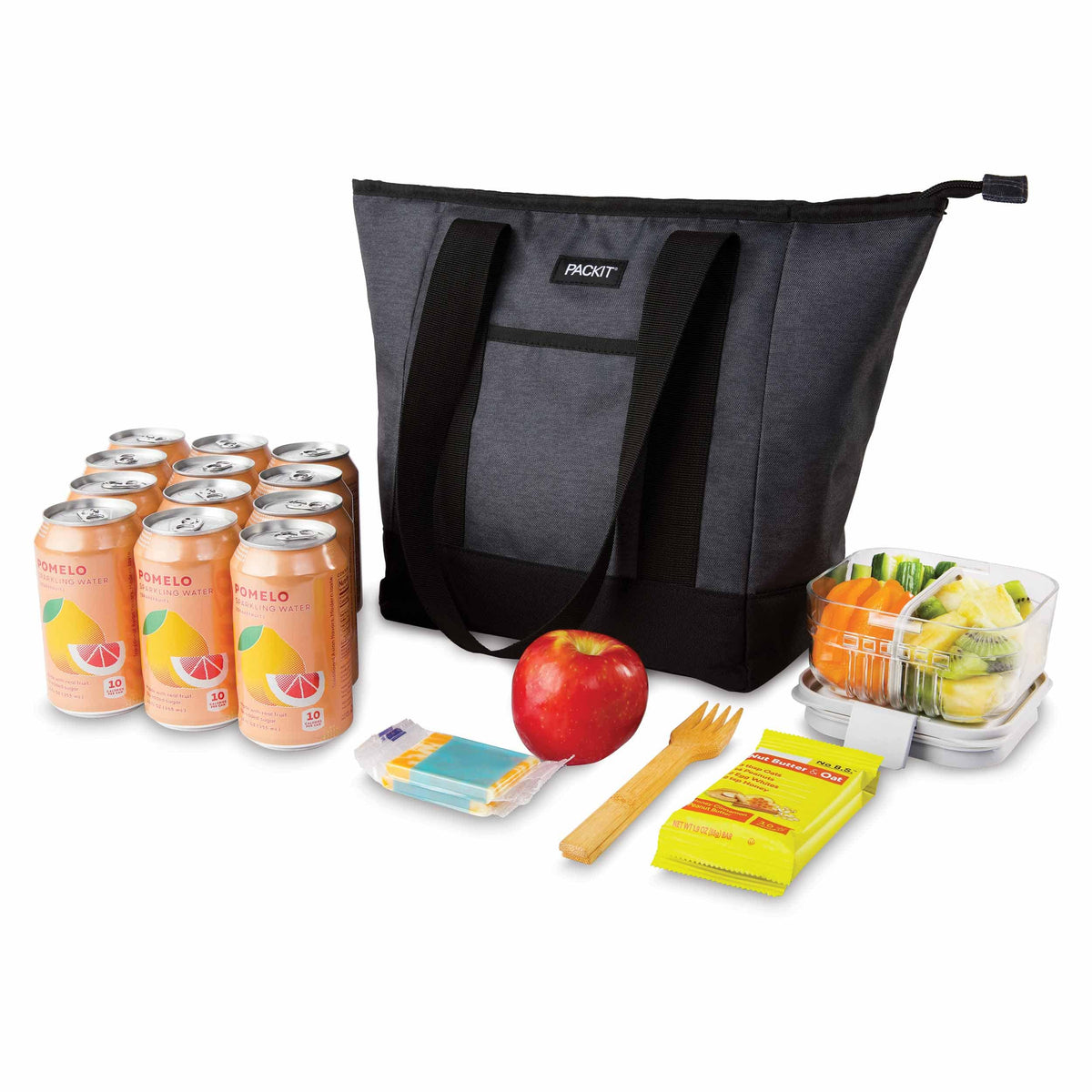 freezable-12-can-tote-cooler-k0 freezable-12-can-tote-cooler-city-charcoal-food-combo.jpg
