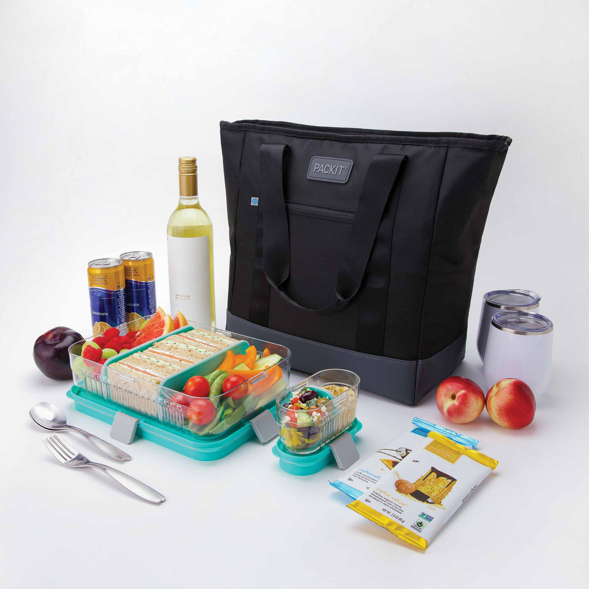 freezable-carry-tote-i3 freezable-carry-tote-black-gray-food-combo-angled.jpg